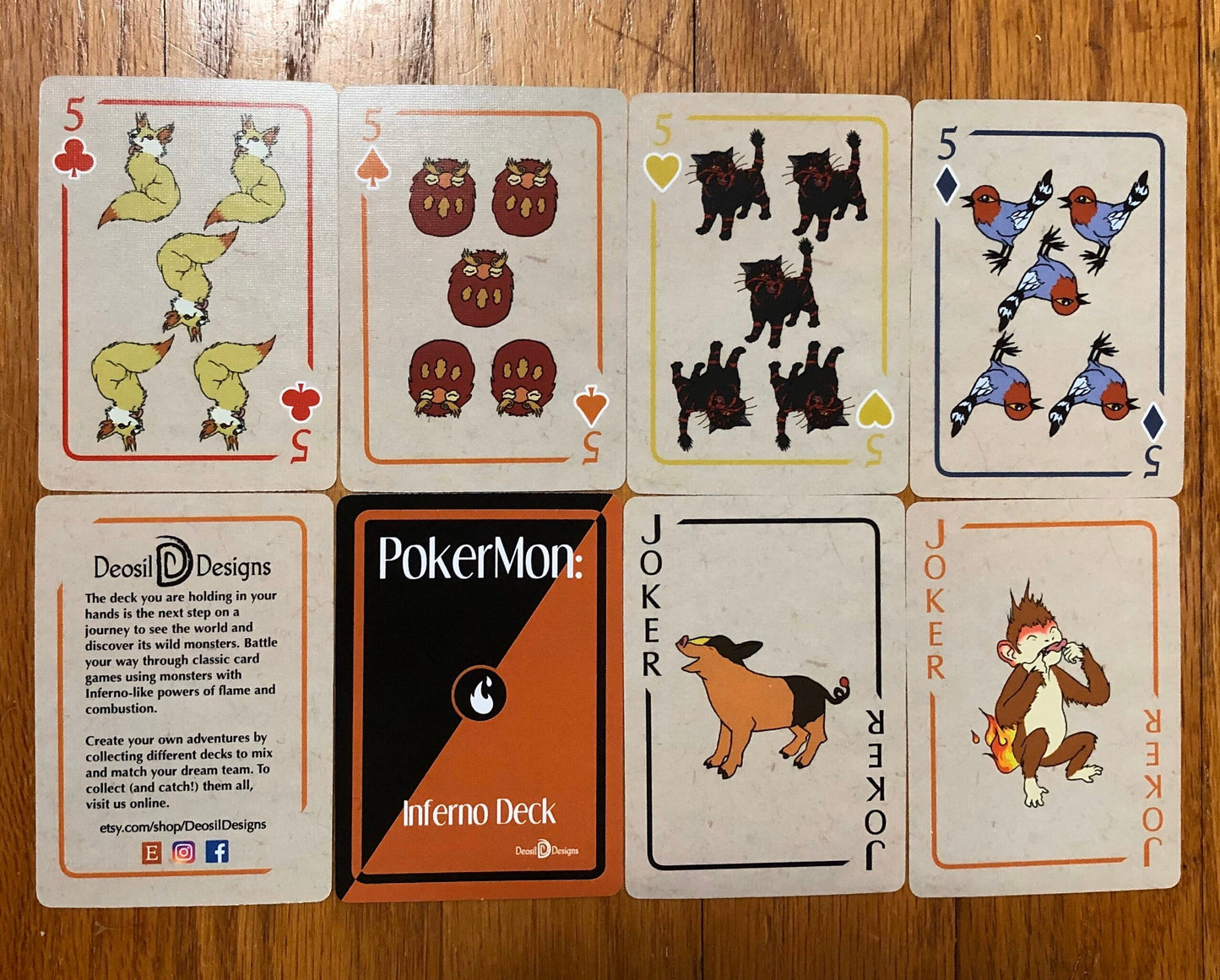 PokerMon - Inferno Deck: playing cards inspired by Pokémon