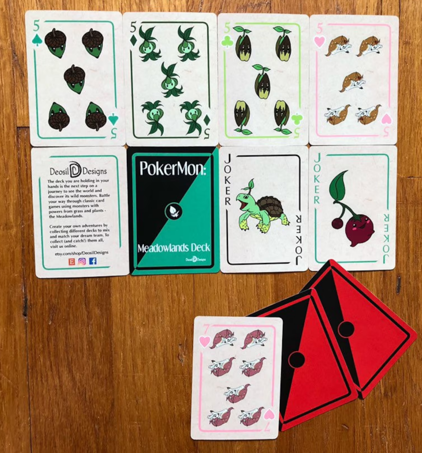 PokerMon - Meadowlands Deck: playing cards inspired by Pokémon