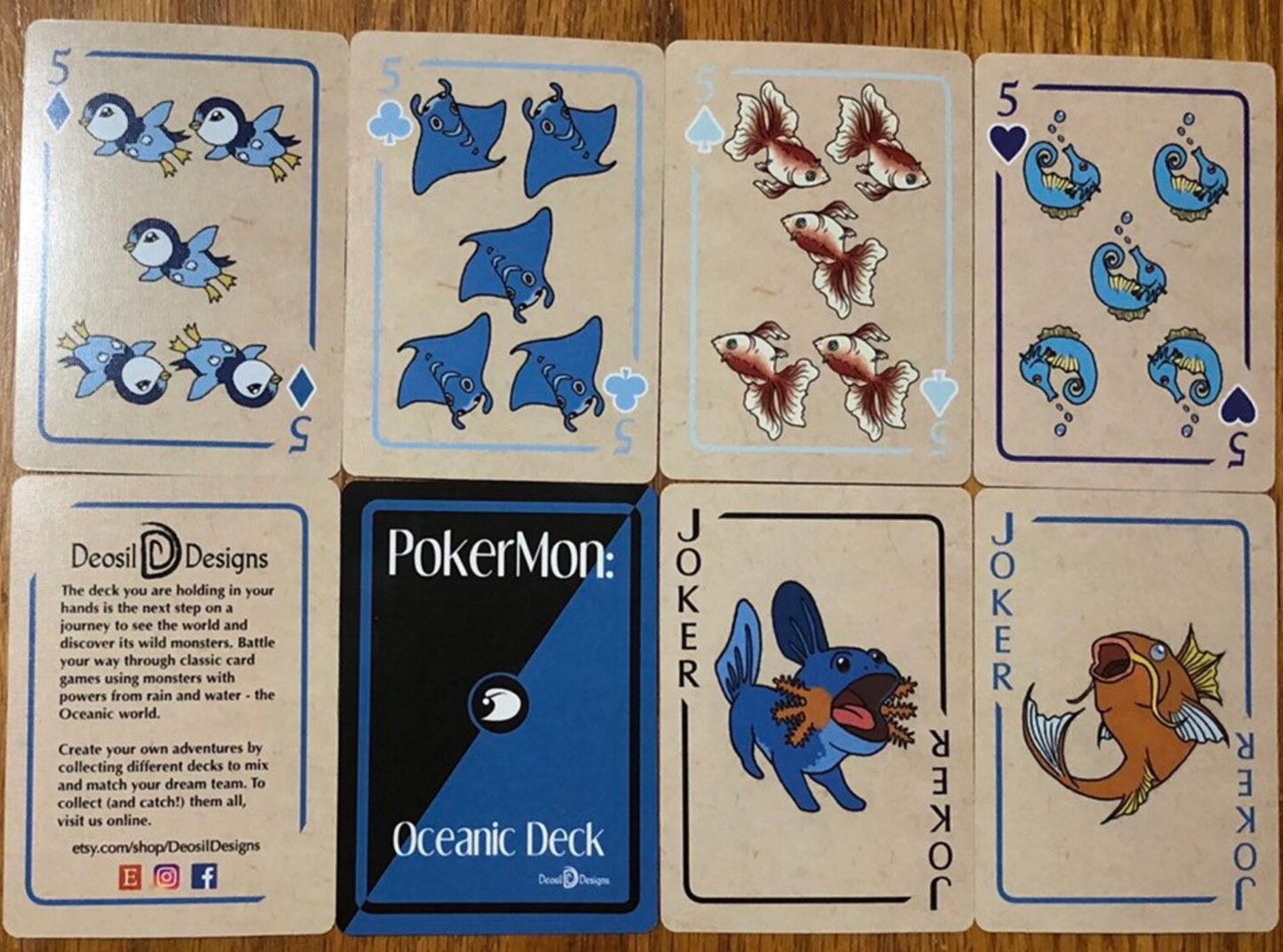 PokerMon - Oceanic Deck: playing cards inspired by Pokémon