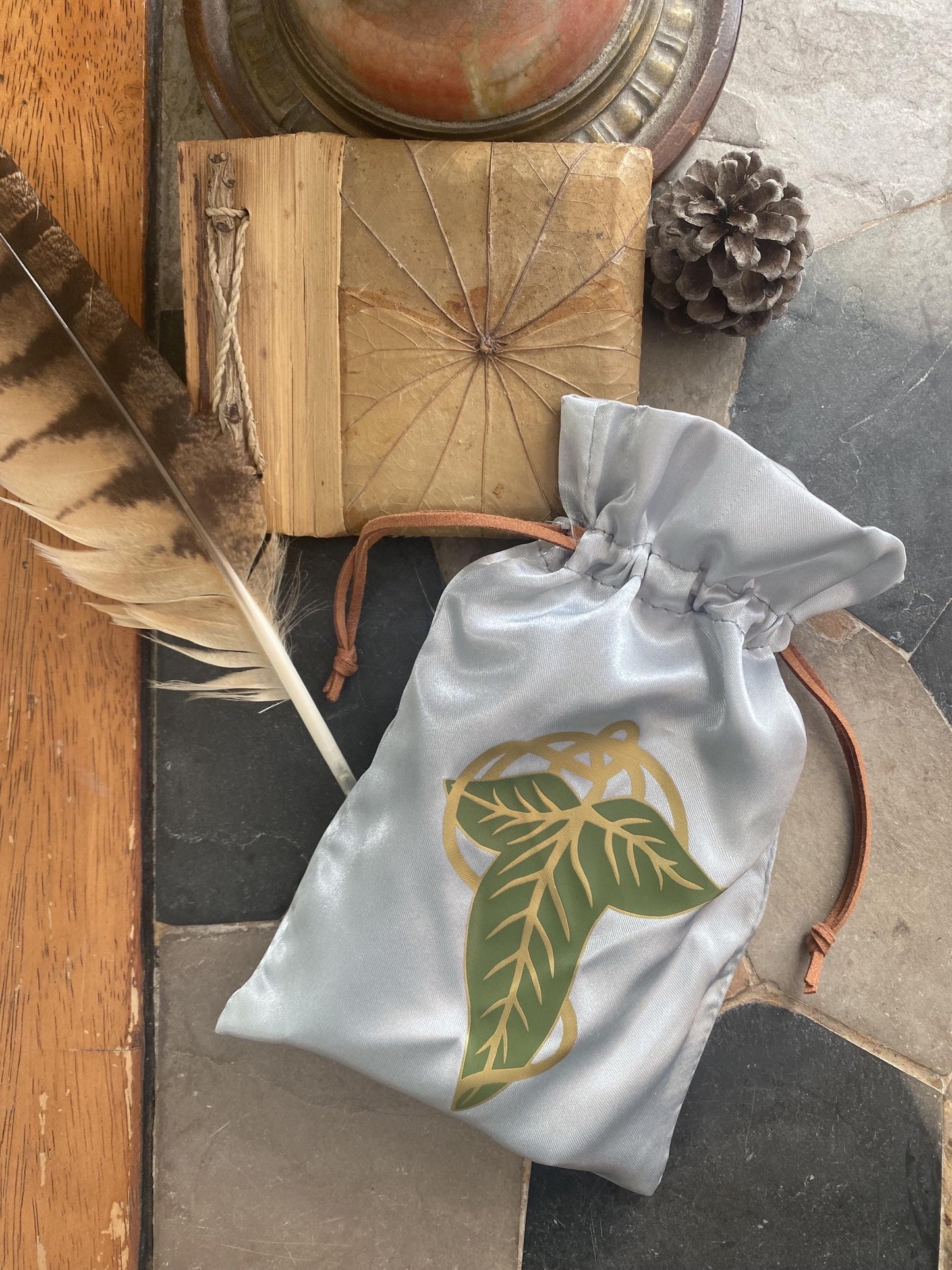 Elven Leaf Tarot Bag | Dice Bag