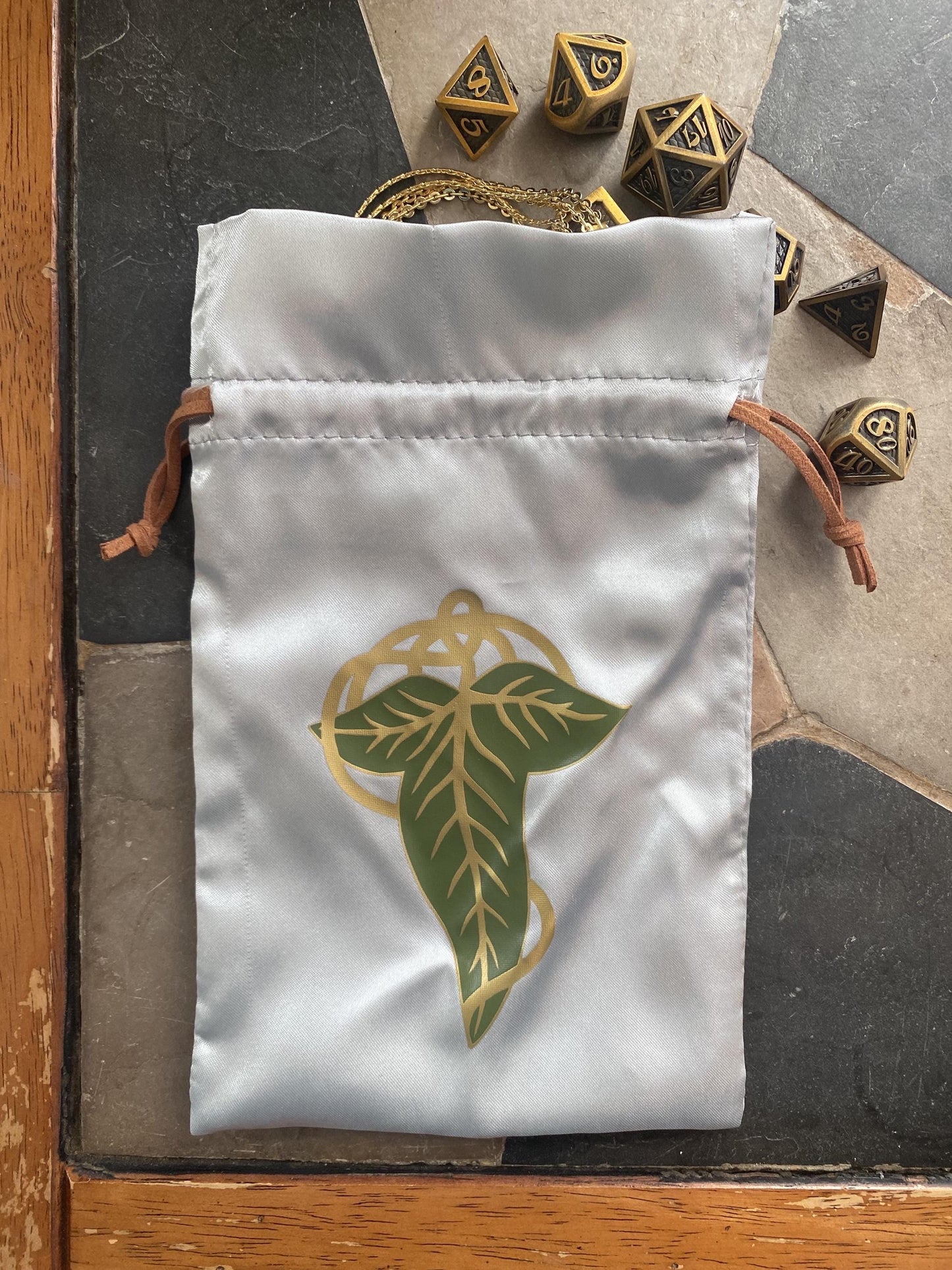 Elven Leaf Tarot Bag | Dice Bag