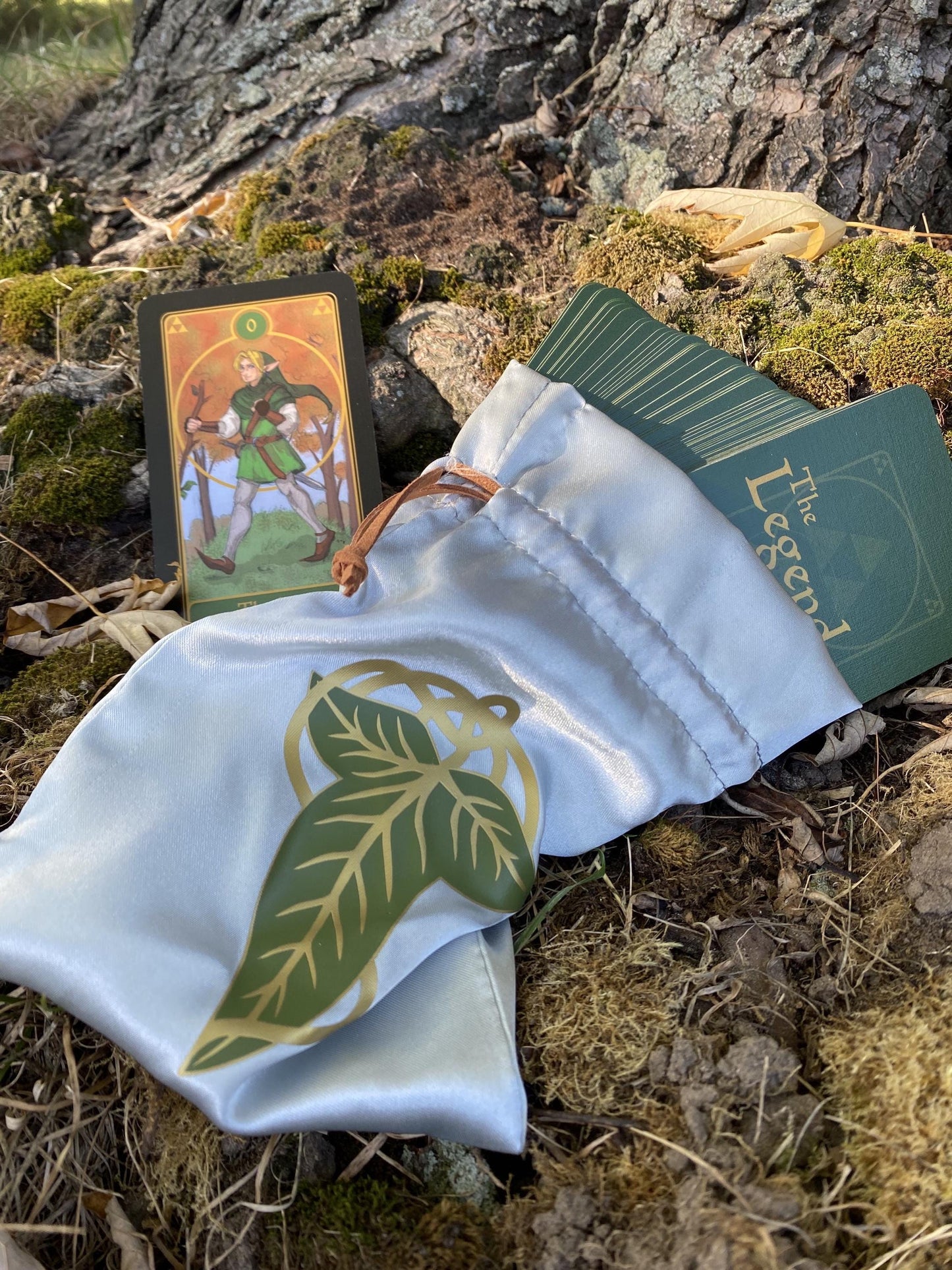 Elven Leaf Tarot Bag | Dice Bag