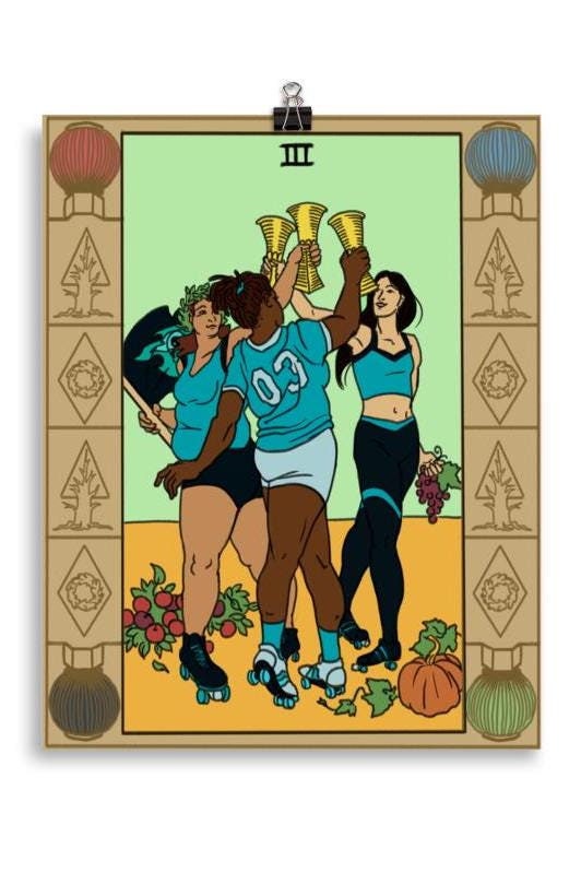 Grand Rapids Tarot - 3 of Cups